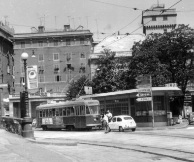 1964 - Il Tram sotto il Ponte (in contruzione)
