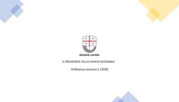 Coronavirus: ordinanza 1-2020 Regione Liguria