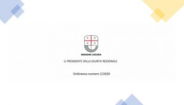 Coronavirus: ordinanza 2-2020 Regione Liguria