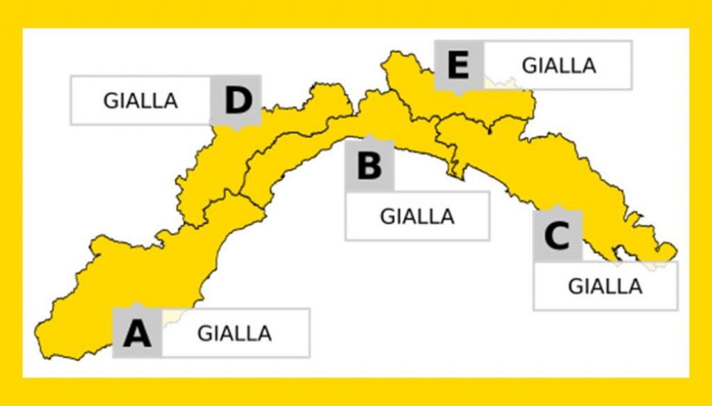 Arpal e Protezione Civile Liguria hanno emanato un’allerta idrogeologica GIALLA per temporali nella giornata di venerdì 3 luglio 2020.