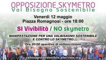 Venerdì 12 maggio 2023, dalle ore 18, in Piazza Romagnosi il gruppo “Opposizione skymetro – Valbisagno Sostenibile” organizza e promuove una giornata di mobilitazione.La manifestazione si svolgerà a partire dalle ore 18 con alcuni eventi alle ore 20