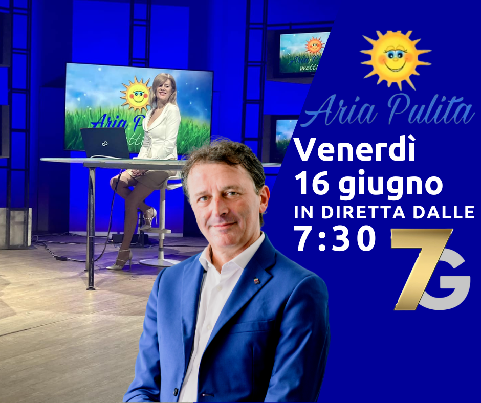 Venerdì 16 giugno, in diretta dalle ore 7.30, Luca Pastorino sarà ospite di Aria Pulita in onda su 7Gold.