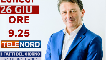 Lunedì 26 giugno, a partire dalle 9.25, Luca Pastorino sarà ospite in diretta della trasmissione "I fatti del giorno - rassegna stampa", in onda sull'emittente Telenord.