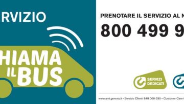 Amt Genova informa che, a causa di un intervento manutentivo, sabato 5 agosto il call center del servizio "Chiama il bus" non sarà operativo.
