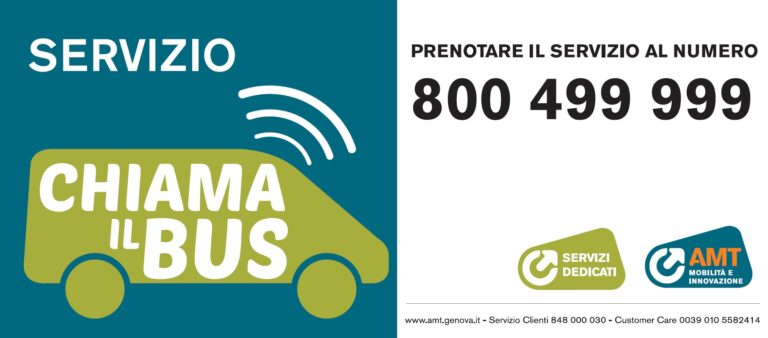 Amt Genova informa che, a causa di un intervento manutentivo, sabato 5 agosto il call center del servizio "Chiama il bus" non sarà operativo.
