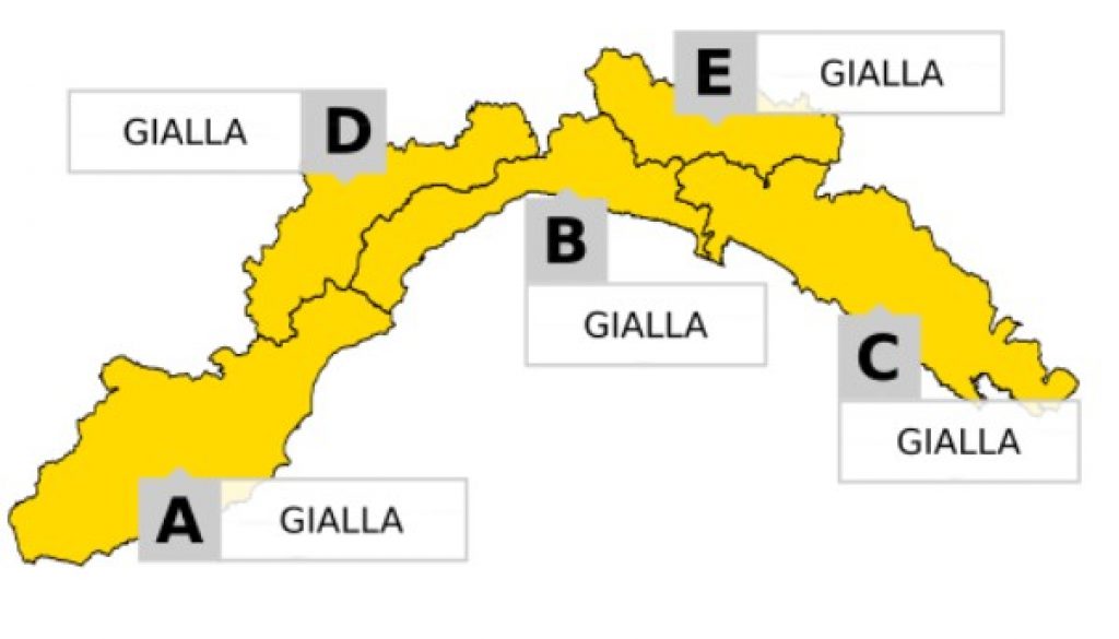La Protezione Civile e Arpal hanno emesso un'allerta GIALLA per temporali su tutta la Liguria, a partire dalle 00 sino alle 15 di domani 13 luglio