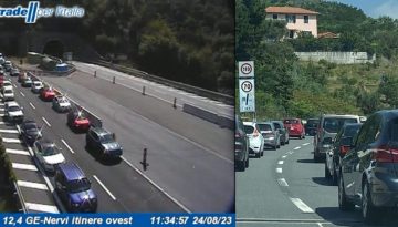 Sulla autostrada A7 si registrano 3 km di coda verso Milano tra Bolzaneto e Busalla a causa della riduzione di carreggiata; sulla A12, in direzione Genova, un incidente al km 15 sta provocando una coda di 1 Km in aumento nel tratto Recco - Genova Nervi.