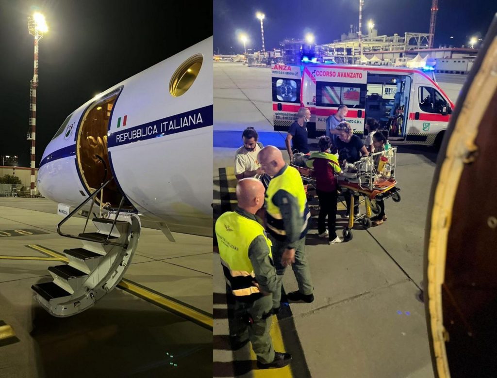 Sanit Aeronautica trasporto d urgenza per una neonata di 17