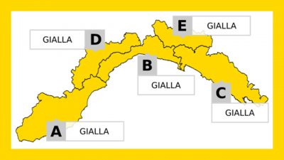 Allerta Meteo Liguria: nuovo prolungamento allerta GIALLA per piogge e allerta nivologica zona D