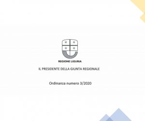 Coronavirus: ordinanza 3-2020 Regione Liguria